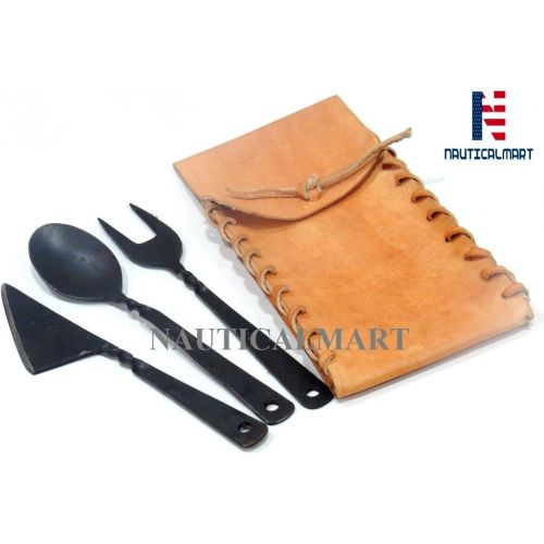  NAUTICALMART Hand Forged Medieval Eating Utensil Set