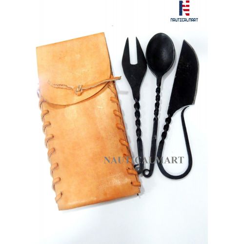  NAUTICALMART Hand Forged Medieval Eating Utensil Set