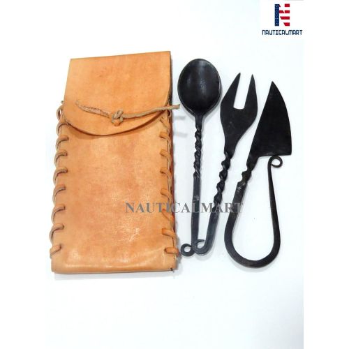  NAUTICALMART Hand Forged Medieval Eating Utensil Set