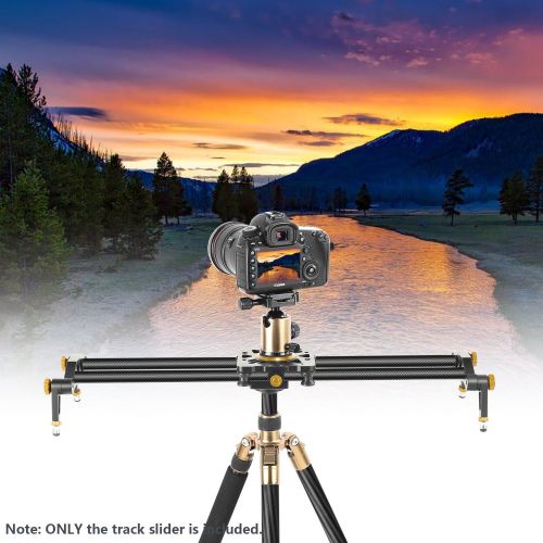 니워 Neewer 39.4 inches100 Centimeters Carbon Fiber Camera Track Slider Video Stabilizer Rail with 6 Bearings for DSLR Camera DV Video Camcorder Film Photography, Load up to 17.5 pound