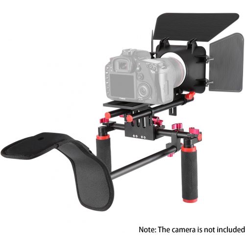 니워 Neewer Camera Movie Video Making Rig System Film-Maker Kit for Canon Nikon Sony and Other DSLR Cameras, DV Camcorders,Includes: Shoulder Mount, Standard 15mm Rail Rod System, Matte