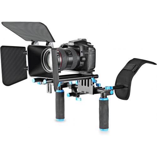 니워 Neewer Camera Movie Video Making Rig System Film-Maker Kit for Canon Nikon Sony and Other DSLR Cameras, DV Camcorders,Includes: Shoulder Mount, Standard 15mm Rail Rod System, Matte