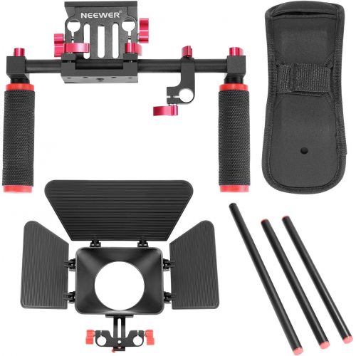 니워 Neewer Camera Movie Video Making Rig System Film-Maker Kit for Canon Nikon Sony and Other DSLR Cameras, DV Camcorders,Includes: Shoulder Mount, Standard 15mm Rail Rod System, Matte