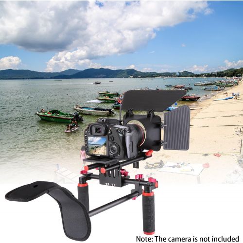 니워 Neewer Camera Movie Video Making Rig System Film-Maker Kit for Canon Nikon Sony and Other DSLR Cameras, DV Camcorders,Includes: Shoulder Mount, Standard 15mm Rail Rod System, Matte