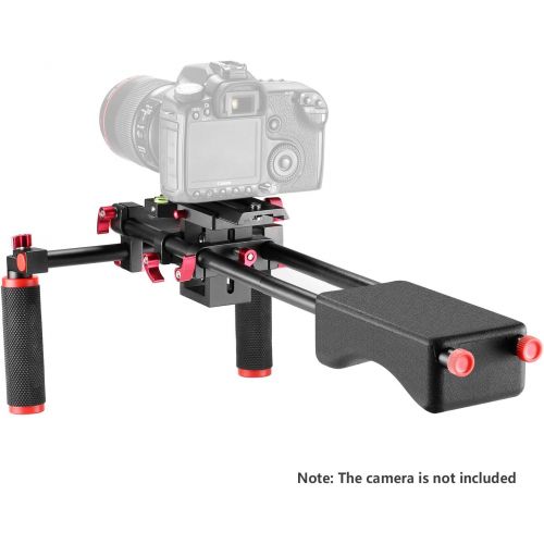 니워 Neewer Portable FilmMaker System With CameraCamcorder Mount Slider, Soft Rubber Shoulder Pad and Dual-hand Handgrip For All DSLR Video Cameras and DV Camcorders