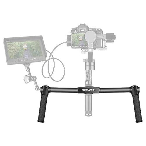 니워 Neewer Aerospace Aluminum Alloy Dual Handheld Grip for Neewer CraneCrane MCrane V2, Zhiyun CraneCrane MCrane V2, 3-Axis Handheld Stabilizer,1.5 feet46.5 centimeters Non-slip D