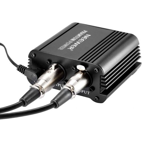 니워 Neewer Microphone & Phantom Power Kit: (1)NW-700 Condenser Microphone+(1)48V Phantom Power+(1)Power Adapter+(1)XLR Audio Cable+(1)Shock Mount+(1)Anti-wind Foam Cap+(1) Microphone P