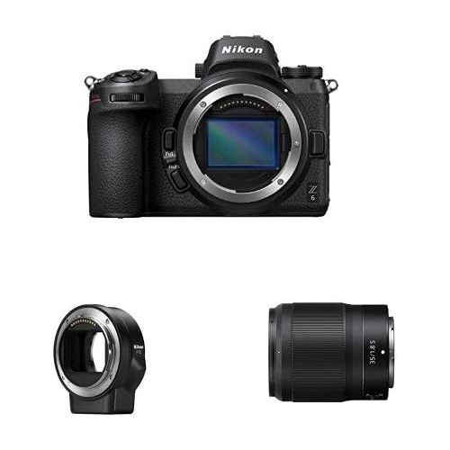  Nikon Z6 FX-Format Mirrorless Camera Body with NIKKOR Z 35mm f1.8 S and Mount Adapter FTZ