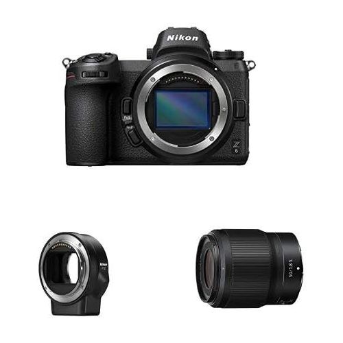  Nikon Z6 FX-Format Mirrorless Camera Body with NIKKOR Z 50mm f1.8 S and Mount Adapter FTZ