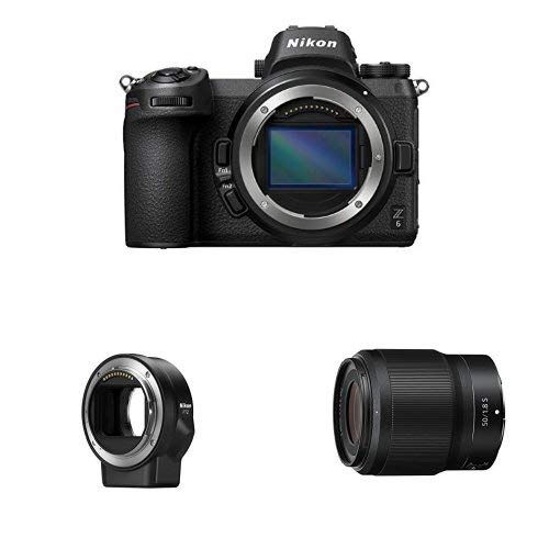  Nikon Z6 FX-Format Mirrorless Camera Body with NIKKOR Z 50mm f1.8 S and Mount Adapter FTZ