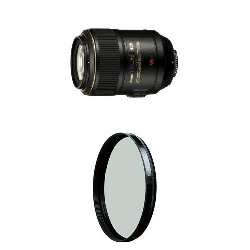  Nikon Auto Focus-S VR Micro-Nikkor 105mm f2.8G IF-ED Lens w B+W 62mm HTC Kaesemann Circular Polarizer