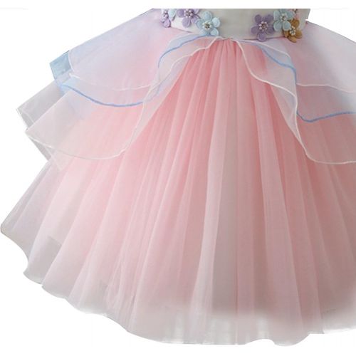  Visit the OBEEII Store Baby Kid Girl Unicorn Costume Flower Tutu Tulle Dress Princess Pageant Party Cosplay Fancy Dress Up Evening Gown