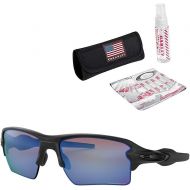Visit the Oakley Store Oakley Flak 2.0 XL Sunglasses with USA Flag Lens Cleaning Kit