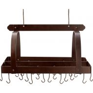 Old Dutch Rectangular Hanging Pot Rack with Grid & 24 Hooks, Satin Nickel, 30 x 20.5 x 15.75