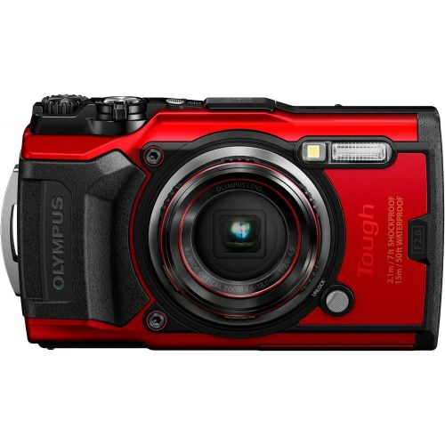  [아마존베스트]Olympus Tough TG-6 Waterproof Camera, Red