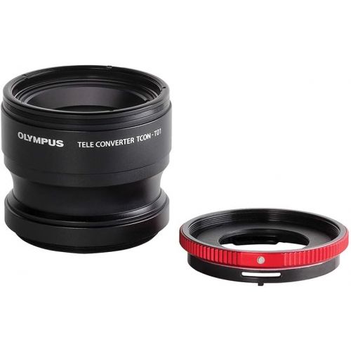  Olympus Telephoto Tough Lens Pack (lens and adapter) for TG-1  2  3  4 and TG-5 Cameras (Black with Red Adapter)