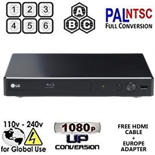  [아마존 핫딜] Orei BP350 Region Zone Code Free Blu Ray Player with OREI Travel Plug Adapter for Europe - Worldwide Use - PAL/NTSC - Zone A B C
