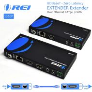 Orei OREI HDMI Extender Over Ethernet CAT5eCAT6 Power Over Cable - HDBaseT - Zero Latency - 1080P Upto 500 Feet -IR Signal