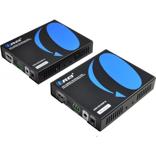  Orei OREI UltraHD HDMI Extender 18G HDBaseT Over Single CAT5eCAT6 Cable 4K @ 60Hz Upto 230FT With Dual IR Remote 1080P Upto 330 Ft - Power Over Cable - RS-232 - Zero Latency