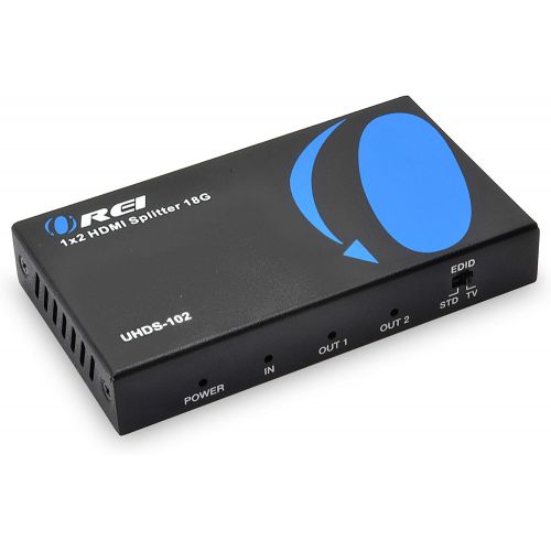  Orei 1x8 2.0 HDMI Splitter 8 Ports with Full Ultra HDCP 2.2, 4K at 60Hz & 3D Supports EDID Control - UHD-108