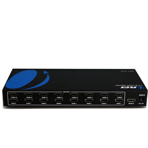  Orei 1x16 2.0 HDMI Splitter 2 Ports with Full Ultra HDCP 2.2, 4K at 60Hz & 3D Supports EDID Control - HDY-1016