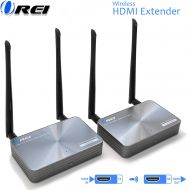 Orei OREI Wireless HDMI Transmitter Receiver Extender 1080P Kit with IR Remote - Up to 165 Ft - 5 Ghz Frequency - Perfect for Streaming from Laptop, PC, Cable, Netflix, YouTube, PS4 to