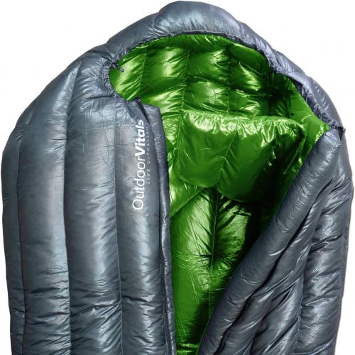  OuOutdoor Vitals Summit 20°-30°F Down Sleeping Bag, 800 Fill Power, 3 Season, Mummy, Ultralight, Camping, Hiking