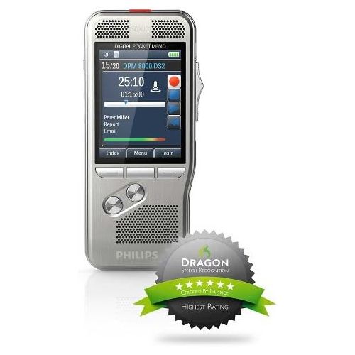 필립스 Philips DPM-8000DT Digital Pocket Memo with Speech Exec Pro Dictation and Transcription Software with SR Module