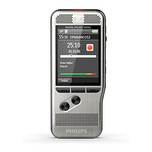 필립스 Philips DPM670001 Digital Pocket Memo Range Recorder Starter Set with SpeechExec Starter-Set Workflow Software and Push Button Operation