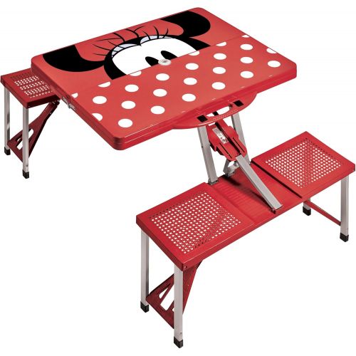  PICNIC TIME Disney Classics Mickey Mouse Portable Folding Picnic Table with Seating for 4, Black