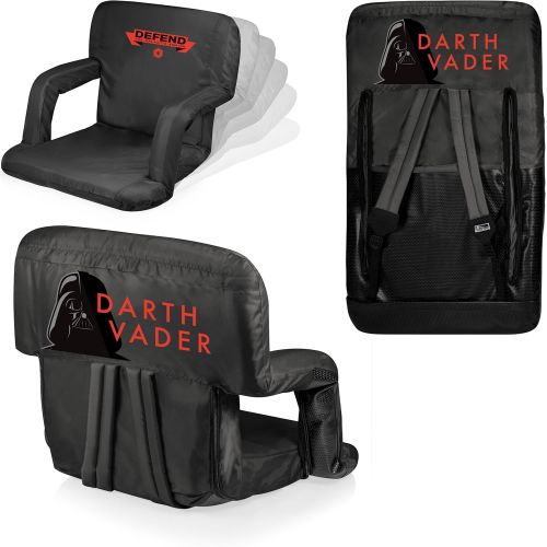  ONIVA - a Picnic Time brand LucasStar Wars Darth Vader Ventura Portable Reclining Stadium Seat, Black