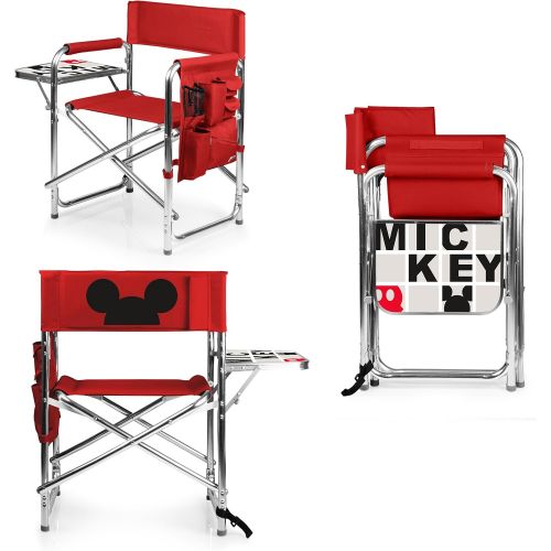  PICNIC TIME Disney Classics Mickey Mouse Portable Folding Sports Chair, Red