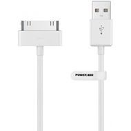 [아마존베스트]POWERADD Apple Certified iPhone 4 4s 3G 3GS iPad 1 2 3 iPod Touch Nano 30 Pin Charger USB Sync Cable Charging Cord Dock Adapter Data 4 Feet White