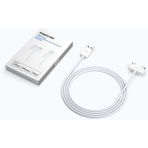  [아마존베스트]POWERADD Apple Certified iPhone 4 4s 3G 3GS iPad 1 2 3 iPod Touch Nano 30 Pin Charger USB Sync Cable Charging Cord Dock Adapter Data 4 Feet White