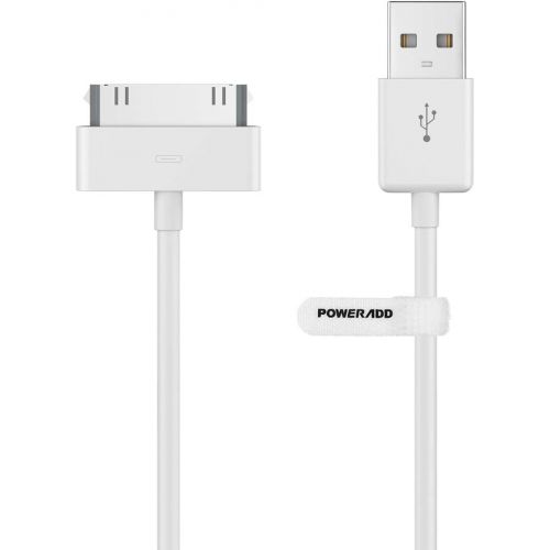  [아마존베스트]POWERADD Apple Certified iPhone 4 4s 3G 3GS iPad 1 2 3 iPod Touch Nano 30 Pin Charger USB Sync Cable Charging Cord Dock Adapter Data 4 Feet White