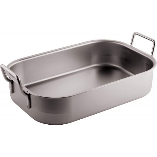  Paderno World Cuisine 19 58 Inch x 11 78 Inch Stainless Steel Roasting Pan