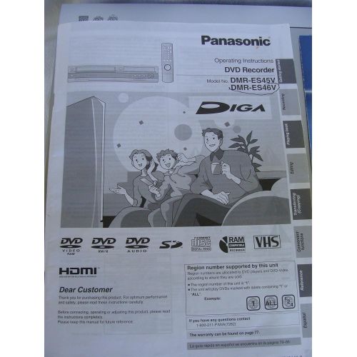 파나소닉 Panasonic DMR-ES46VS VHS  DVD Recorder Silver