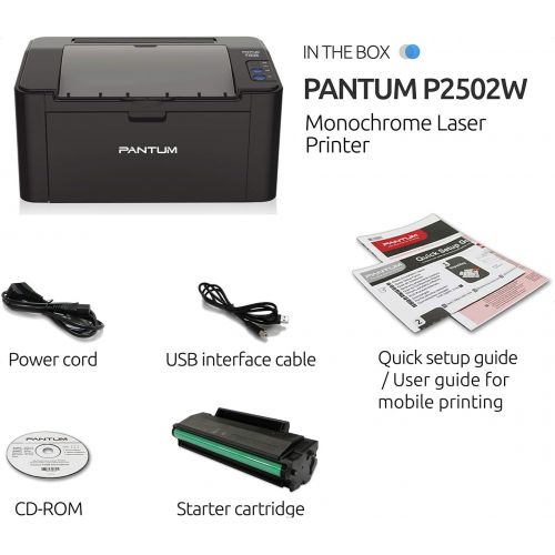  [아마존베스트]Pantum P2502W Monochrome Laser Printer with Wireless Networking and Mobile Printing