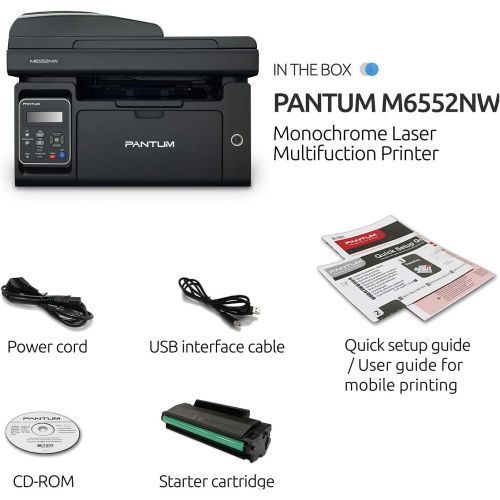  [아마존베스트]Pantum M6552NW Monochrome Laser Multifunction Printer with Wireless Networking Mobile Printing Large Paper Capacity