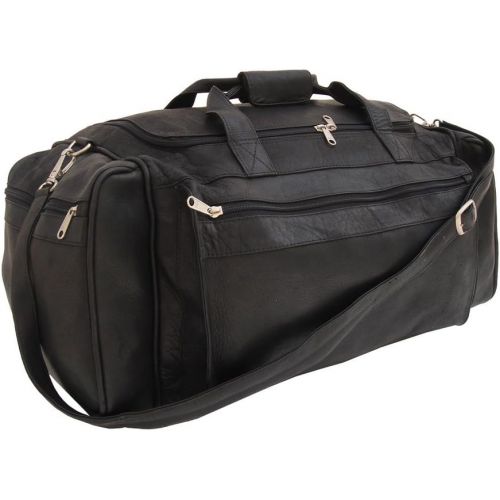  Visit the Piel Leather Store Piel Leather Large Duffel Bag, Saddle, One Size