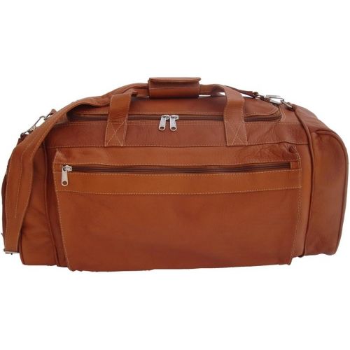  Visit the Piel Leather Store Piel Leather Large Duffel Bag, Saddle, One Size