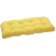 Visit the Pillow Perfect Store Pillow Perfect Outdoor Fresco Yellow Wicker Loveseat Cushion