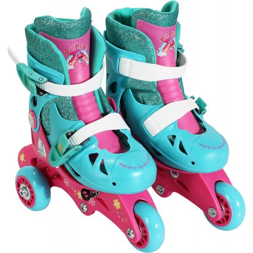  PlayWheels Trolls Convertible 2-in-1 Skates, Junior Size 6-9