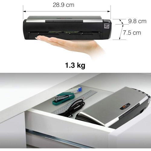  [아마존베스트]Plustek AD480 - Desktop Scanner for Card and Document, with 20 Page Paper Feeder and Exclusive Card Slot. for Windows only