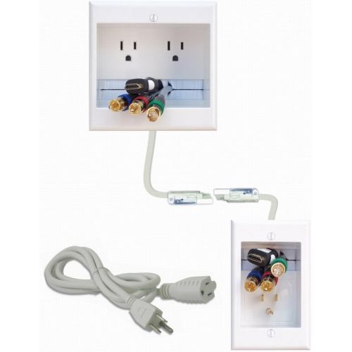  Visit the PowerBridge Solutions Store PowerBridge TWO-CK Dual Outlet Recessed In-Wall Cable Management System with PowerConnect for Wall-Mounted Flat Screen LED, LCD, and Plasma TV’s