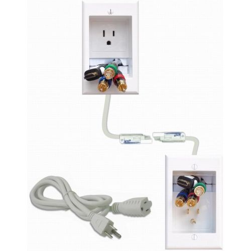  Visit the PowerBridge Solutions Store PowerBridge TWO-CK Dual Outlet Recessed In-Wall Cable Management System with PowerConnect for Wall-Mounted Flat Screen LED, LCD, and Plasma TV’s