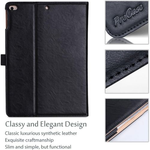  [아마존베스트]ProCase iPad 9.7 Case 2018/2017 iPad Case - Stand Folio Cover Case for Apple iPad 9.7 Inch, Also Fit iPad Air 2/ iPad Air -Black