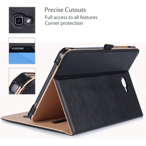  [아마존베스트]ProCase Galaxy Tab A 10.1 Case 2016 Model T580 T585 T587 - Stand Folio Case Protective Cover for Galaxy Tab A 10.1 Tablet SM-T580 T585 T587 -Black