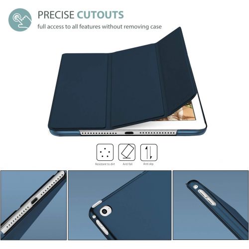  [아마존베스트]ProCase Smart Case for iPad Air 2 (2014 Release), Ultra Slim Lightweight Stand Protective Case Shell with Translucent Frosted Back Cover for Apple iPad Air 2 (A1566 A1567) -Navy