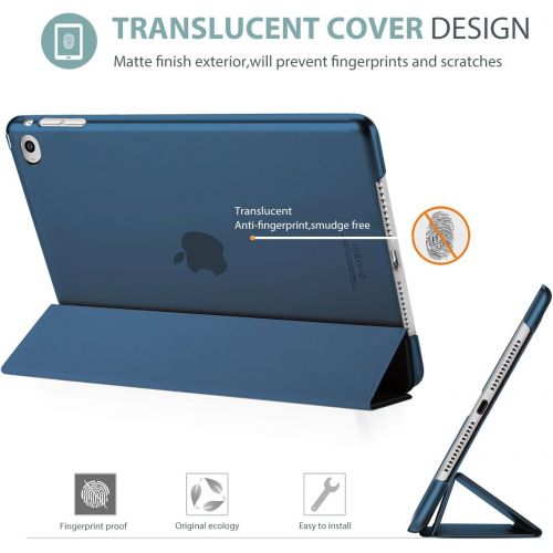  [아마존베스트]ProCase Smart Case for iPad Air 2 (2014 Release), Ultra Slim Lightweight Stand Protective Case Shell with Translucent Frosted Back Cover for Apple iPad Air 2 (A1566 A1567) -Navy